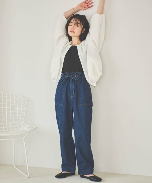 mil(ミル)の「【150㎝前後の小柄さんサイズ】ぽこぽこブルゾン(ブルゾン・レディース・モカ/ブラック/ホワイト・S/XS)」の9枚目の写真