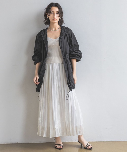 A part by（アパートバイ）の「シアーランダムプリーツスカート（スカート・レディース・ブラック/ライトブルー/アイボリー・FREE）」の6枚目の写真