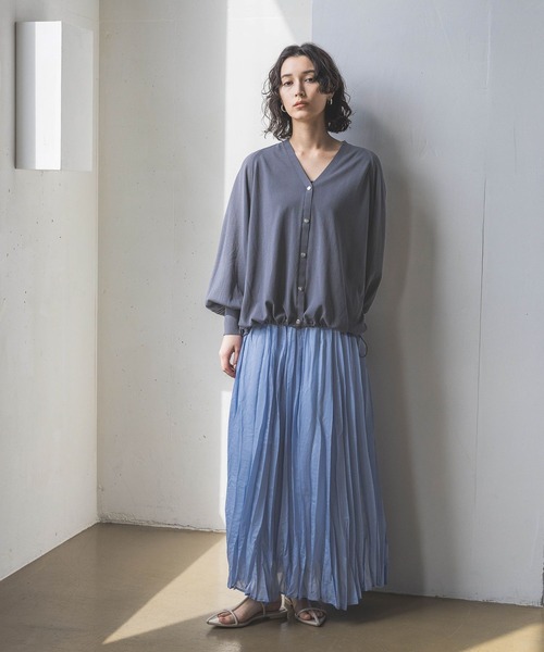 A part by（アパートバイ）の「シアーランダムプリーツスカート（スカート・レディース・ブラック/ライトブルー/アイボリー・FREE）」の20枚目の写真