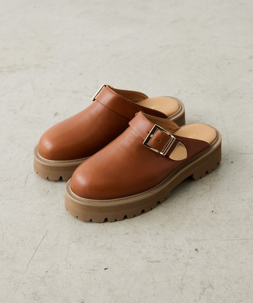 GALLARDAGALANTE（ガリャルダガランテ）の「【CAMINANDO】バックルクロッグミュール（スリッポン・レディース・キャメル・38/36/37）」の7枚目の写真