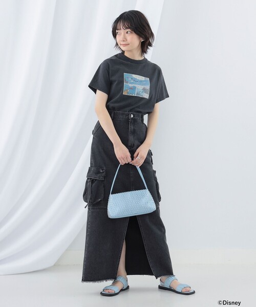 Ray BEAMS（レイビームス）の「south for F × Ray BEAMS / 別注 Disney Tシャツ（Tシャツ/カットソー・レディース・ブラック/ピンク・ONE SIZE）」の4枚目の写真