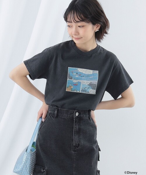Ray BEAMS（レイビームス）の「south for F × Ray BEAMS / 別注 Disney Tシャツ（Tシャツ/カットソー・レディース・ブラック/ピンク・ONE SIZE）」の5枚目の写真