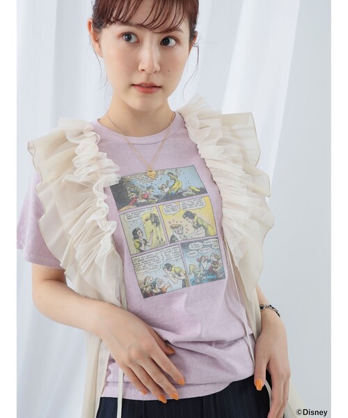 Ray BEAMS（レイビームス）の「south for F × Ray BEAMS / 別注 Disney Tシャツ（Tシャツ/カットソー・レディース・ブラック/ピンク・ONE SIZE）」の11枚目の写真