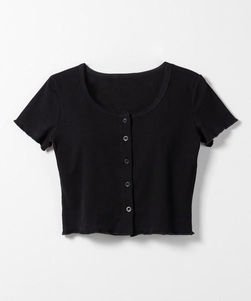 me+em select(ミームセレクト)の「※※【 3color 】フロントボタン半袖メローショートTシャツ / front button mellow short Tee(Tシャツ/カットソー・レディース・ホワイト/グレー/ブラック・FREE)」の17枚目の写真