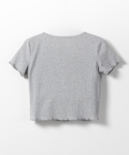 me+em select(ミームセレクト)の「※※【 3color 】フロントボタン半袖メローショートTシャツ / front button mellow short Tee(Tシャツ/カットソー・レディース・ホワイト/グレー/ブラック・FREE)」の9枚目の写真