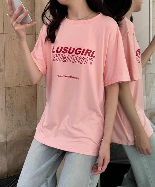 SHEPP（シープ）の「ストリートロゴ プリントＴシャツ（Tシャツ/カットソー・レディース・ホワイト/ピンク/イエロー/ブラック・L/S/M）」の4枚目の写真
