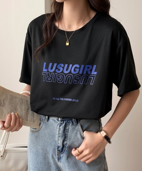 SHEPP（シープ）の「ストリートロゴ プリントＴシャツ（Tシャツ/カットソー・レディース・ホワイト/ピンク/イエロー/ブラック・L/S/M）」の7枚目の写真