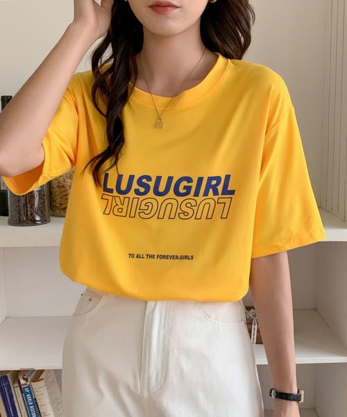 SHEPP（シープ）の「ストリートロゴ プリントＴシャツ（Tシャツ/カットソー・レディース・ホワイト/ピンク/イエロー/ブラック・L/S/M）」の10枚目の写真