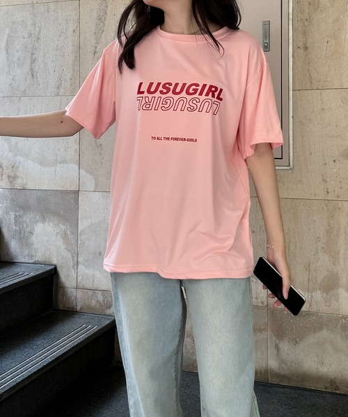 SHEPP（シープ）の「ストリートロゴ プリントＴシャツ（Tシャツ/カットソー・レディース・ホワイト/ピンク/イエロー/ブラック・L/S/M）」の17枚目の写真