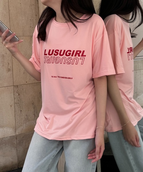 SHEPP（シープ）の「ストリートロゴ プリントＴシャツ（Tシャツ/カットソー・レディース・ホワイト/ピンク/イエロー/ブラック・L/S/M）」の19枚目の写真
