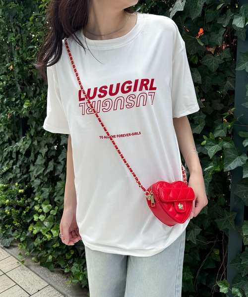SHEPP（シープ）の「ストリートロゴ プリントＴシャツ（Tシャツ/カットソー・レディース・ホワイト/ピンク/イエロー/ブラック・L/S/M）」の13枚目の写真