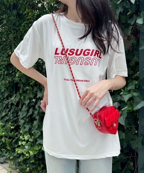 SHEPP（シープ）の「ストリートロゴ プリントＴシャツ（Tシャツ/カットソー・レディース・ホワイト/ピンク/イエロー/ブラック・L/S/M）」の14枚目の写真