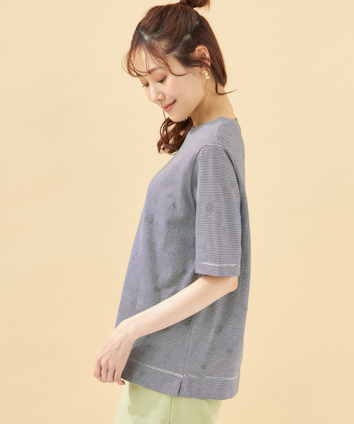 DECOY SINCE 1981（デコイシンスイチキュウハチイチ）の「ジャガードオーガニックコットンTシャツ（Tシャツ/カットソー・レディース・ブラック/グリーン/イエロー・M/L/LL）」の5枚目の写真
