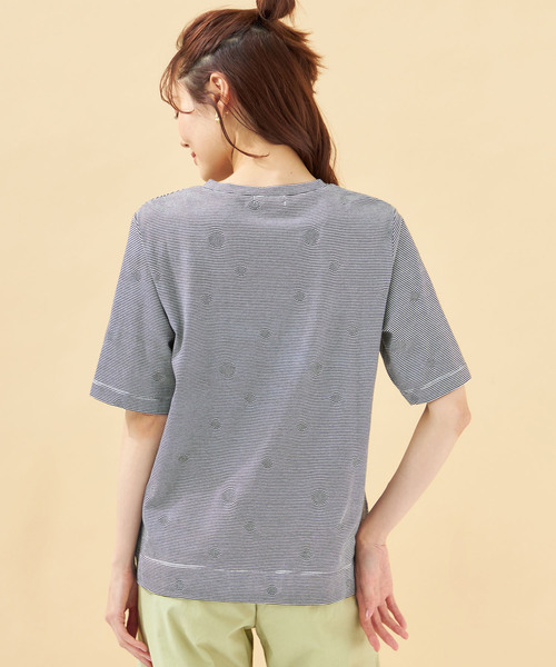DECOY SINCE 1981（デコイシンスイチキュウハチイチ）の「ジャガードオーガニックコットンTシャツ（Tシャツ/カットソー・レディース・ブラック/グリーン/イエロー・M/L/LL）」の6枚目の写真