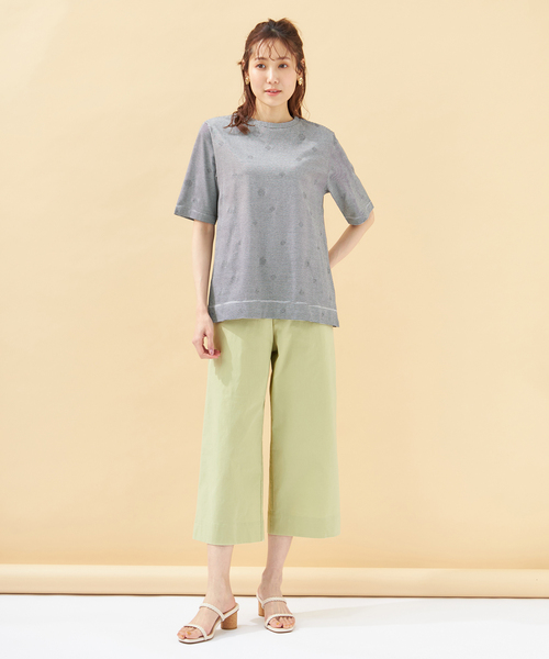 DECOY SINCE 1981（デコイシンスイチキュウハチイチ）の「ジャガードオーガニックコットンTシャツ（Tシャツ/カットソー・レディース・ブラック/グリーン/イエロー・M/L/LL）」の13枚目の写真