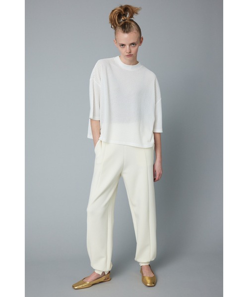 HeRIN.CYE（ヘリンドットサイ）の「cut jacquard tops  カットジャガードトップス（Tシャツ/カットソー・レディース・ブラック/ホワイト/オレンジ・FREE）」の10枚目の写真