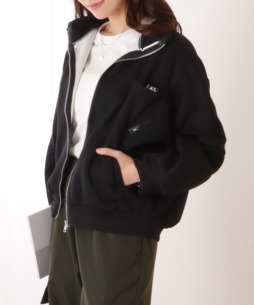 【美品】archivio ベロア ジップジャケット ブルゾン 38 レディース ADAM ET ROPÉ FEMME(アダム エ ロペ ファム) / 【サステナブル