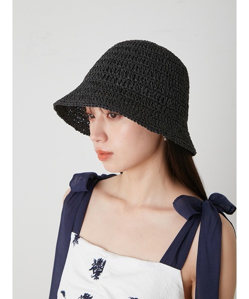 SNIDEL（スナイデル）の「クロシェハット（ハット・レディース・ライトベージュ/ブラック/ベージュ・FREE）」の10枚目の写真