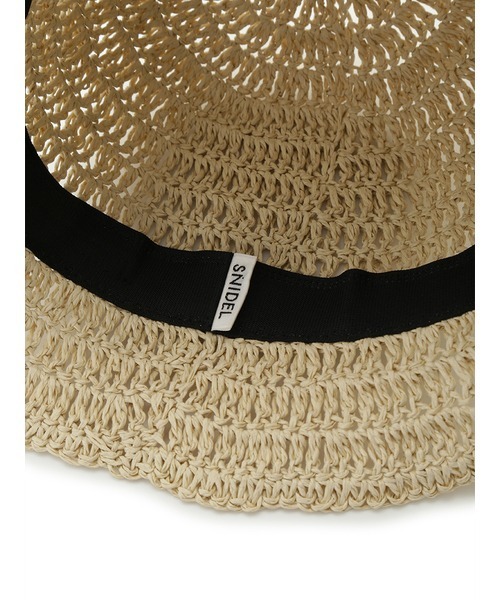 SNIDEL（スナイデル）の「クロシェハット（ハット・レディース・ライトベージュ/ブラック/ベージュ・FREE）」の13枚目の写真