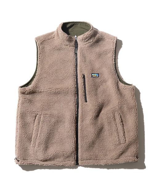 GERRY（ジェリー）の「【GERRY/ジェリー】ワンポイント刺繍ロゴ リバーシブルベスト (ナイロン×シープボア)（ベスト・メンズ・ベージュ/カーキ/ブラック/ネイビー・LL/L/M）」の15枚目の写真