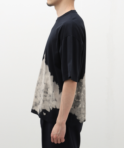 美品　MARKAWARE　クラウディブリーチング　Ｔシャツ　綿　ブラック　２ 美品MARKAWAREクラウディブリーチングTシャツ綿ブラック2