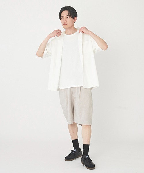 petit main LIEN（プティマインリアン）の「【AJUGA.親子リンク】UNISEXハーフパンツ（大人サイズ）（その他パンツ・レディース・ライトベージュ/ブラック/ネイビー・M/L）」の4枚目の写真