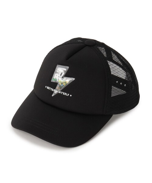 SHOO・LA・RUE(シューラルー)の「◆スパンコールキャップ(キャップ・キッズ・ブラック/ピンク・99)」の1枚目の写真