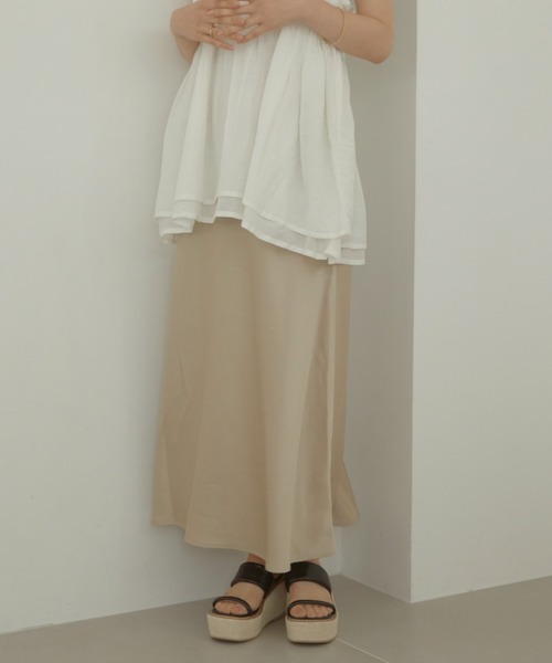 ACYM(アシーム)の「Satin mermeid long スカート(スカート・レディース・ブラック/アイボリー/ベージュ・FREE)」の18枚目の写真