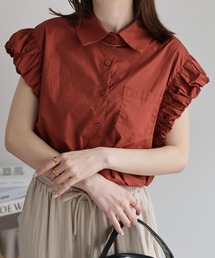 ANGELINA アンジェリーナ オレンジ ショート丈 シャツ ブラウス ANGELINA アンジェリーナ オレンジ ショート丈 シャツ ブラウス