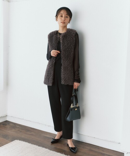 グリーンレーベルリラクシング　スフレットジャケット　テーパードパンツ　ネイビー green label relaxing（グリーンレーベルリラクシング）の