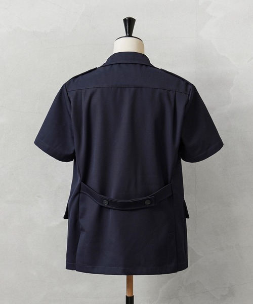 MILITARY（ミリタリー）の「実物 新品 デッドストック フランス軍 ショートスリーブ 4ポケット サファリシャツ（シャツ/ブラウス・メンズ・ネイビー・L/XL/XXL）」の3枚目の写真