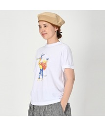 45R★フラミングウェイベタッチプリントの908Tシャツ（トップ） 45R（フォーティファイブアール）の「フラミングウェイベタッチ
