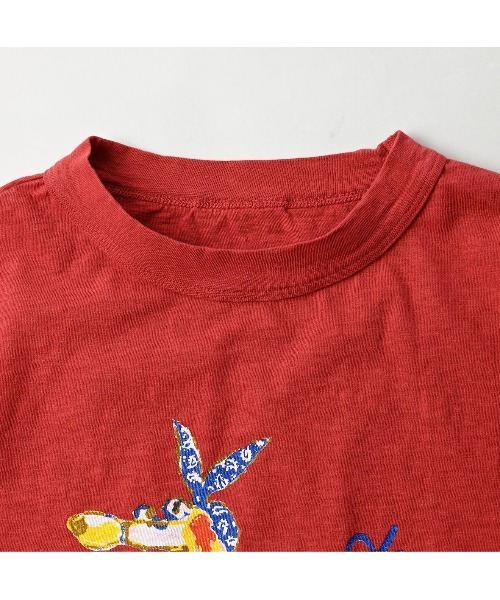 45R★908フラミングウェイ刺繍 Tシャツ アイスブルー 45R フラミンゴウェイ刺繍の908 45星Tシャツ
