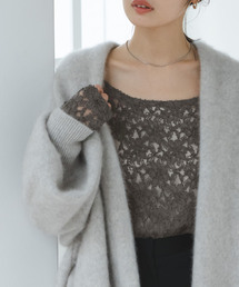 Noble | ストレッチフラワーレースプルオーバー(Tシャツ/カットソー)