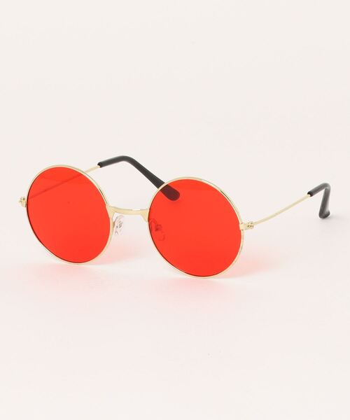 Fun & Daily（ファンアンドデイリー）の「Retro Round Color Glasses（サングラス・レディース・ブラック/ブラウン/レッド/ブルー/イエロー/ピンク/グリーン・FREE）」の7枚目の写真