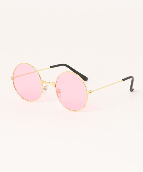 Fun & Daily（ファンアンドデイリー）の「Retro Round Color Glasses（サングラス・レディース・ブラック/ブラウン/レッド/ブルー/イエロー/ピンク/グリーン・FREE）」の6枚目の写真
