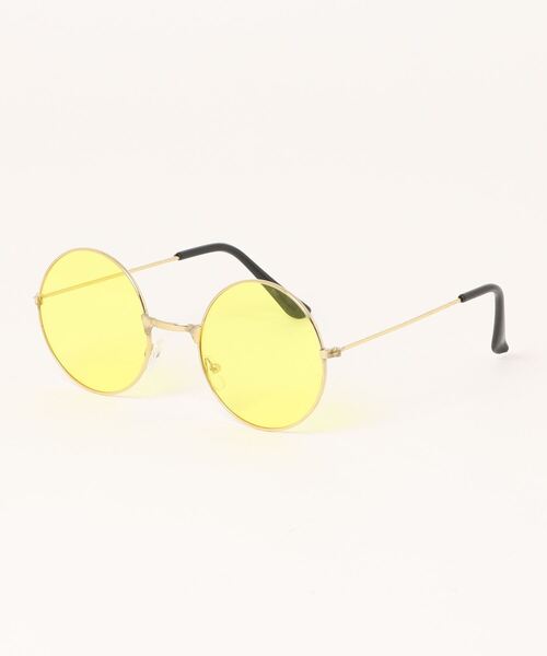 Fun & Daily（ファンアンドデイリー）の「Retro Round Color Glasses（サングラス・レディース・ブラック/ブラウン/レッド/ブルー/イエロー/ピンク/グリーン・FREE）」の5枚目の写真