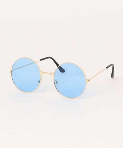 Fun & Daily（ファンアンドデイリー）の「Retro Round Color Glasses（サングラス・レディース・ブラック/ブラウン/レッド/ブルー/イエロー/ピンク/グリーン・FREE）」の4枚目の写真