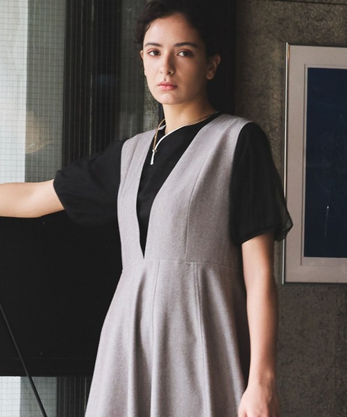 Andemiu（アンデミュウ）の「チュールカサネカットソー135786（Tシャツ/カットソー・レディース・ホワイト系その他/ブルー/ブラック・FREE）」の2枚目の写真