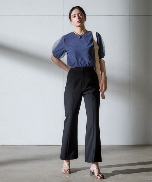 Andemiu（アンデミュウ）の「チュールカサネカットソー135786（Tシャツ/カットソー・レディース・ホワイト系その他/ブルー/ブラック・FREE）」の9枚目の写真