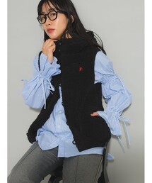 GYMPHLEX / フーデッド ボア ベスト