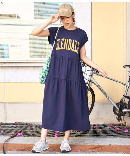 anap mimpi（アナップミンピ）の「ティアードカットカレッジワンピース（ワンピース・レディース・キナリ/ネイビー・FREE）」の9枚目の写真