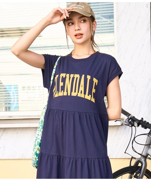 anap mimpi（アナップミンピ）の「ティアードカットカレッジワンピース（ワンピース・レディース・キナリ/ネイビー・FREE）」の14枚目の写真