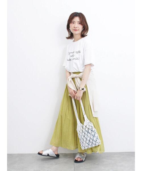 Samansa Mos2 blue（サマンサモスモスブルー）の「【Made in India】ボイルギャザースカート（スカート・レディース・ブラック/ターコイズブルー/ブルー/イエロー・F）」の15枚目の写真