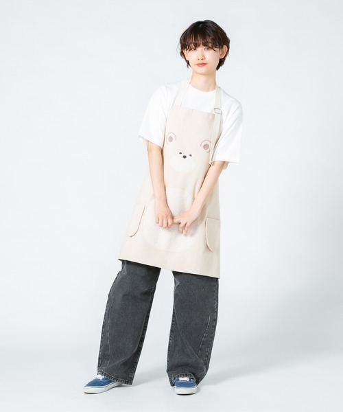 SOMABITO ソマのエプロン 新品 セール】【Hi Hey Hoooo/ハイヘイホー】くま さめ エプロン
