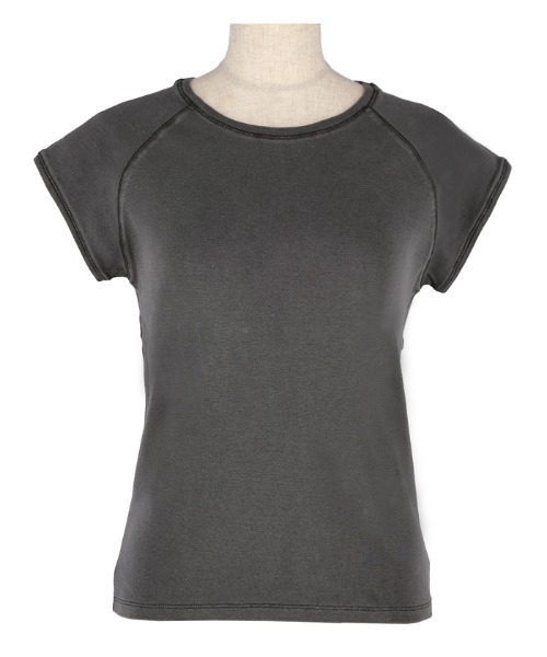 coca(coca)(コカ)の「【WEB限定セール】ピグメント加工ラグランTシャツ(Tシャツ/カットソー・レディース・ライトベージュ/ブラック/ライトグレー・L/M)」の12枚目の写真