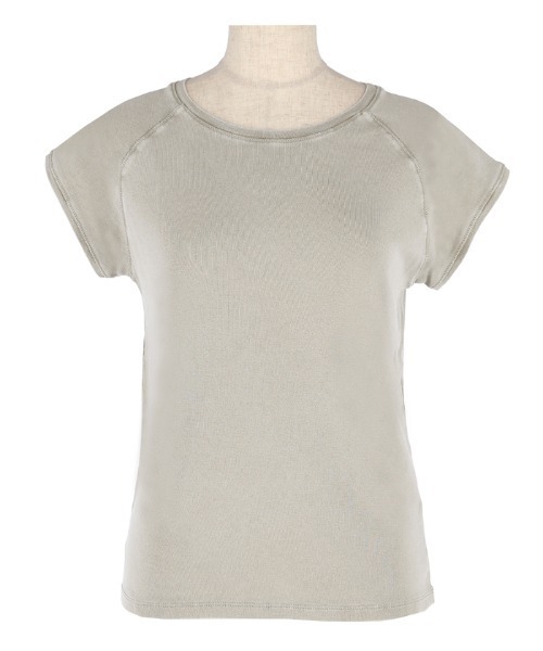 coca(coca)(コカ)の「【WEB限定セール】ピグメント加工ラグランTシャツ(Tシャツ/カットソー・レディース・ライトベージュ/ブラック/ライトグレー・L/M)」の13枚目の写真
