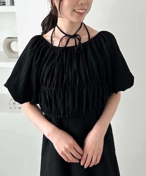 archives(アルシーヴ)の「オフショルブラウス×Wキャミワンピースset(ワンピース・レディース・オレンジ/ブラック/グレー・MEDIUM)」の8枚目の写真