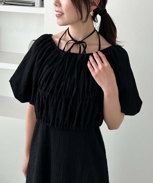 archives(アルシーヴ)の「オフショルブラウス×Wキャミワンピースset(ワンピース・レディース・オレンジ/ブラック/グレー・MEDIUM)」の10枚目の写真