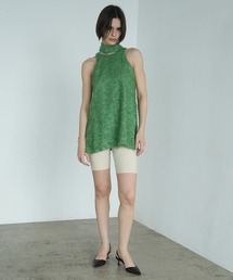 CLANE（クラネ）の「FEATHER RIBBON NOSLEEVE TOPS（その他トップス